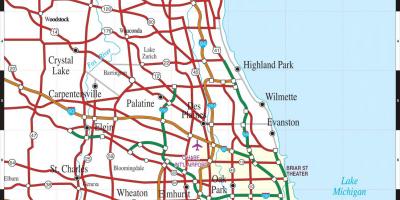 Bản đồ của Chicago il