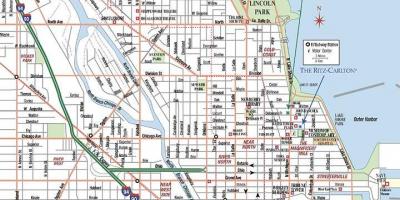 Đường phố, bản đồ của Chicago