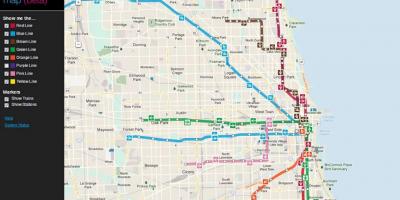 Chicago giao thông công cộng bản đồ