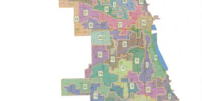 Thành phố của Chicago ward bản đồ