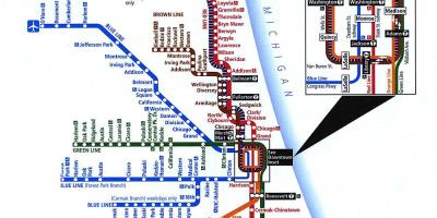 Chicago đường tàu điện ngầm bản đồ