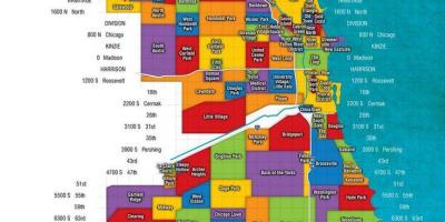 Chicago và vùng ngoại ô bản đồ