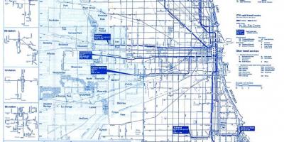 Chicago hệ thống xe buýt bản đồ