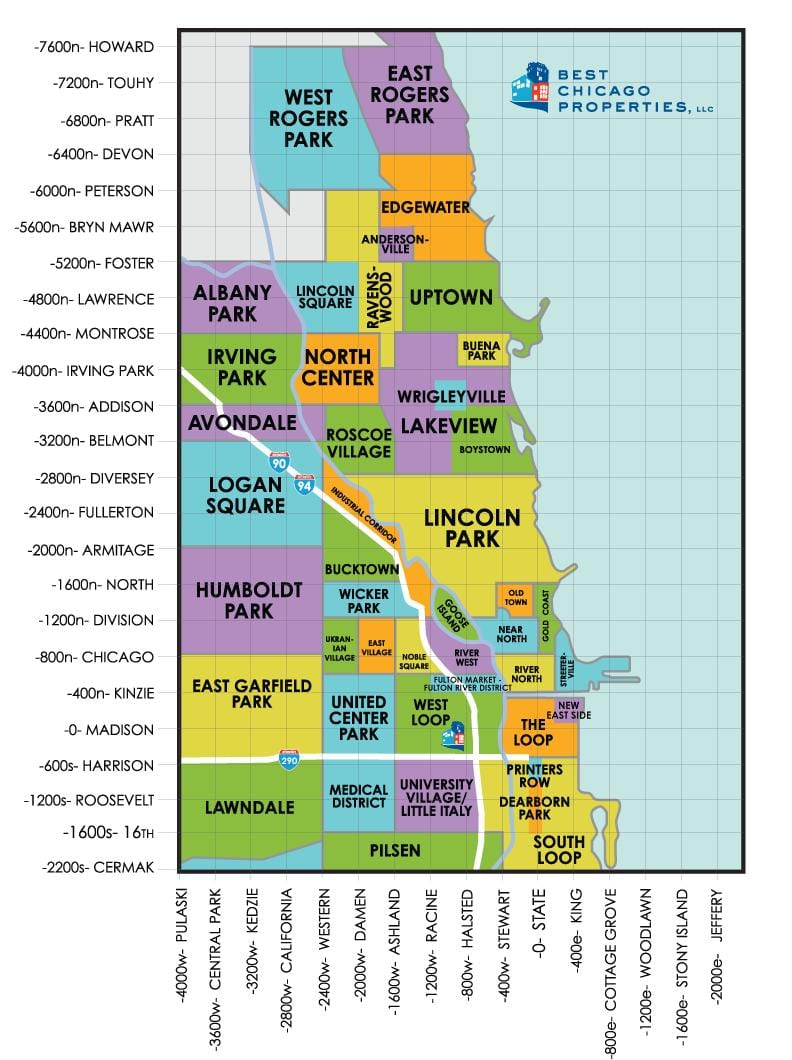 khu dân cư ở Chicago bản đồ