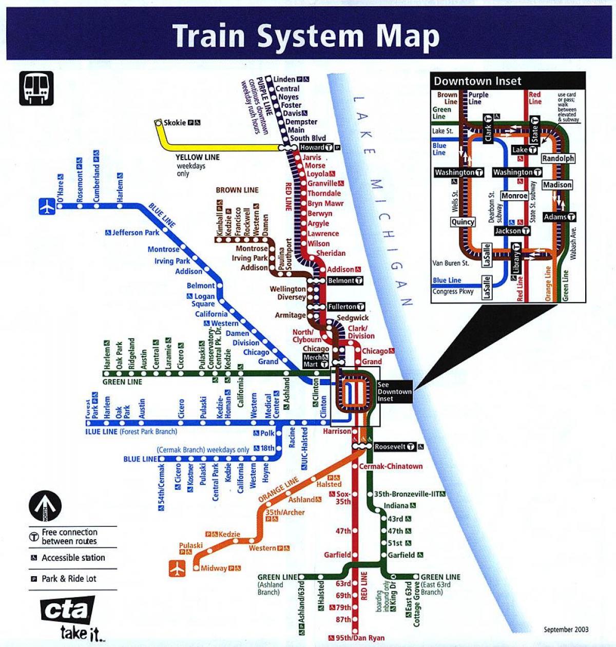 Chicago tàu hệ thống bản đồ