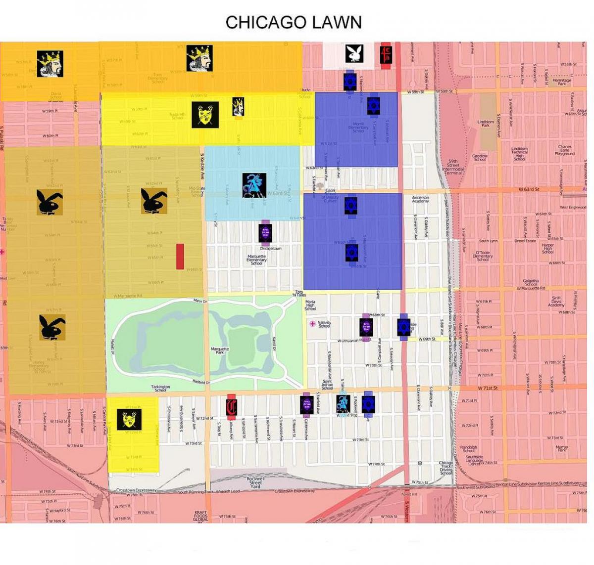băng đảng bản đồ Chicago