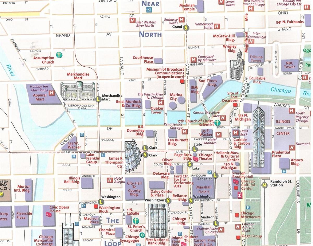 bản đồ du lịch của Chicago