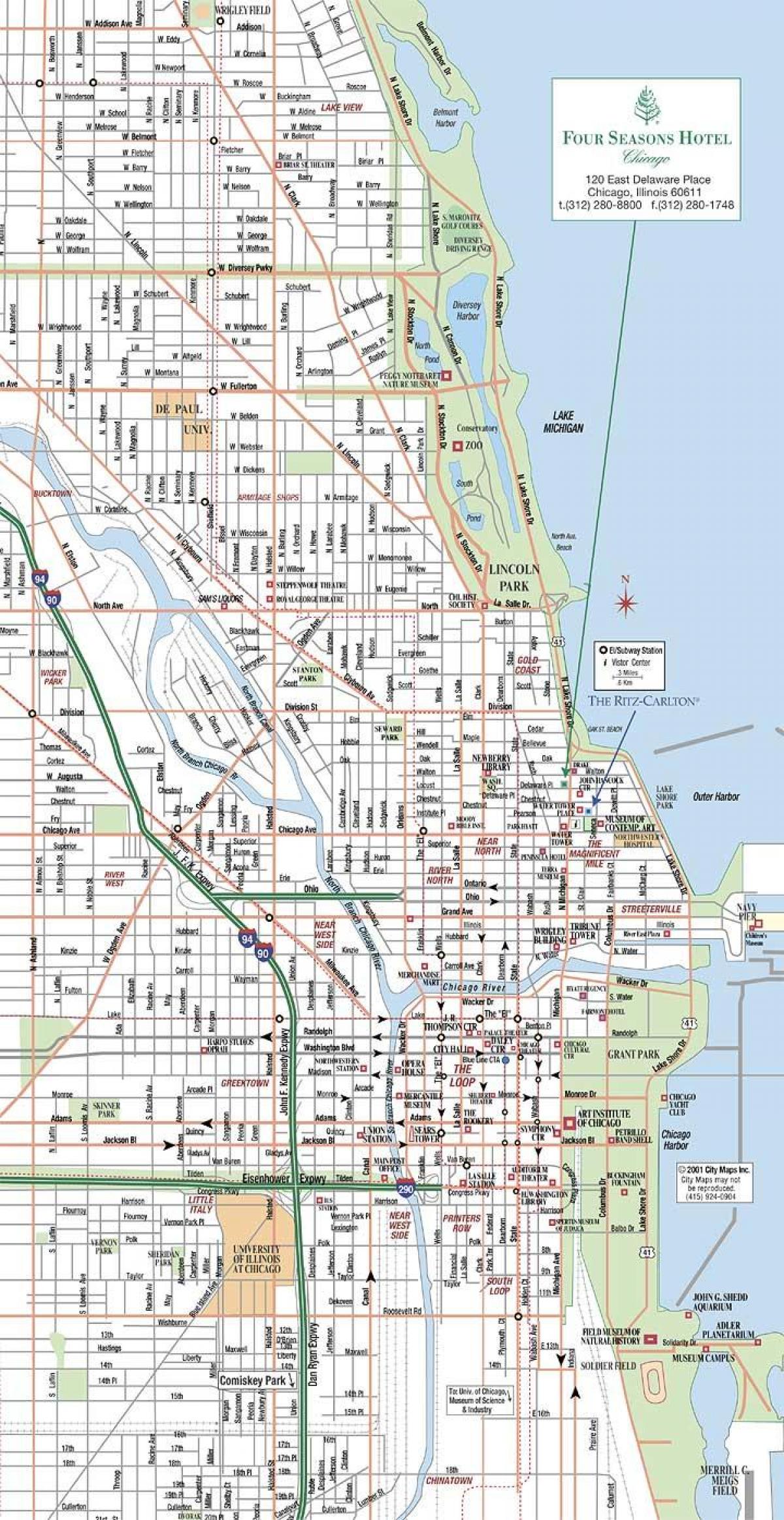 đường phố, bản đồ của Chicago