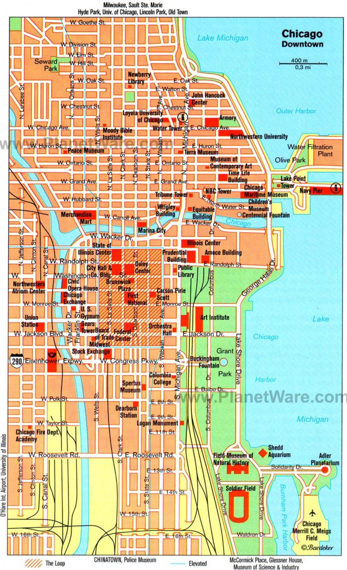 bản đồ của bảo tàng ở Chicago