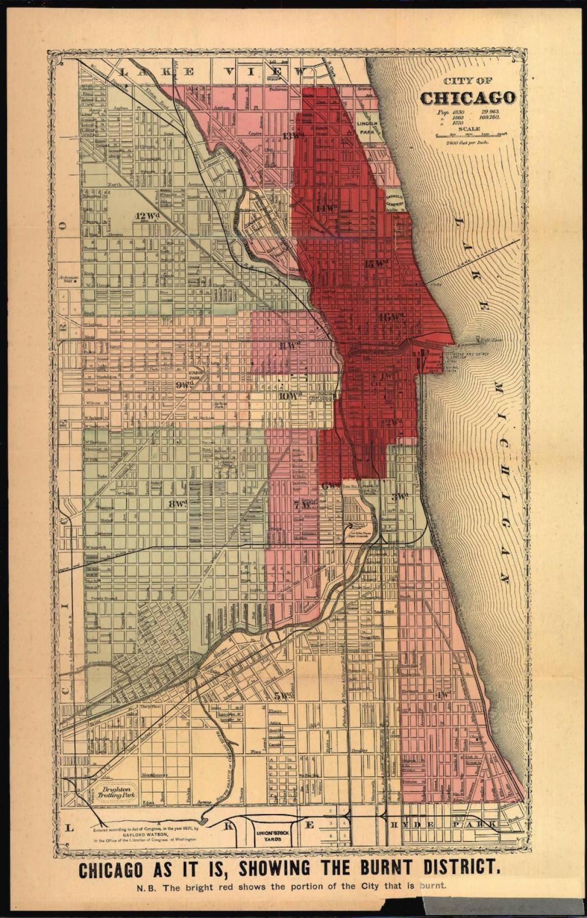 bản đồ của đại Chicago fire