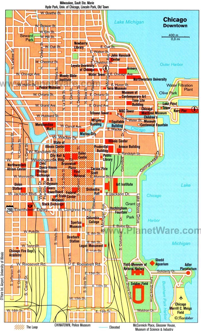 bản đồ của Chicago hấp dẫn
