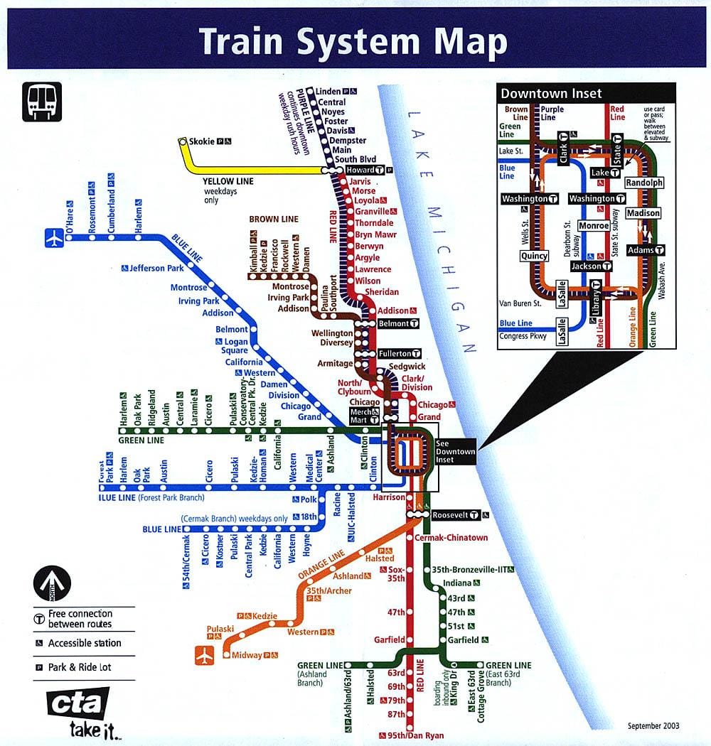 bản đồ tàu của Chicago