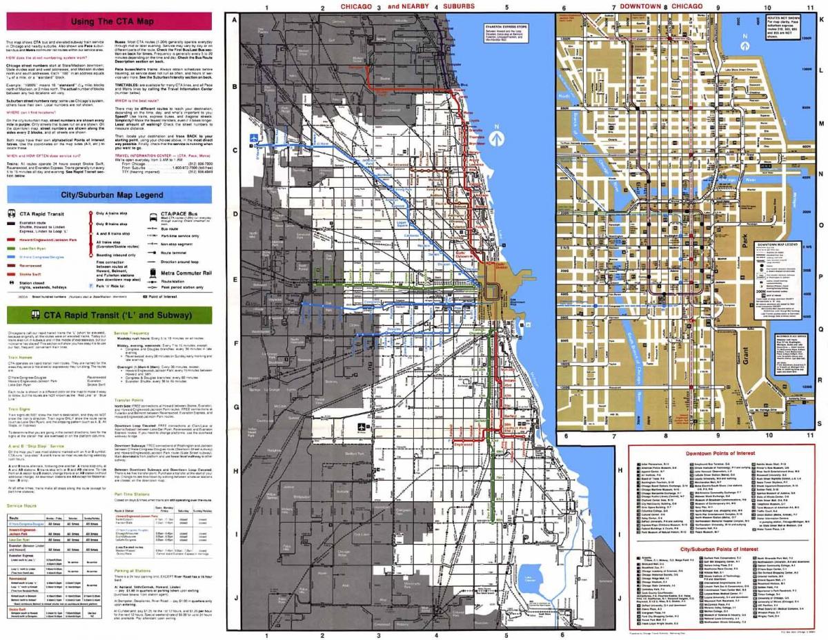 tuyến xe buýt Chicago bản đồ