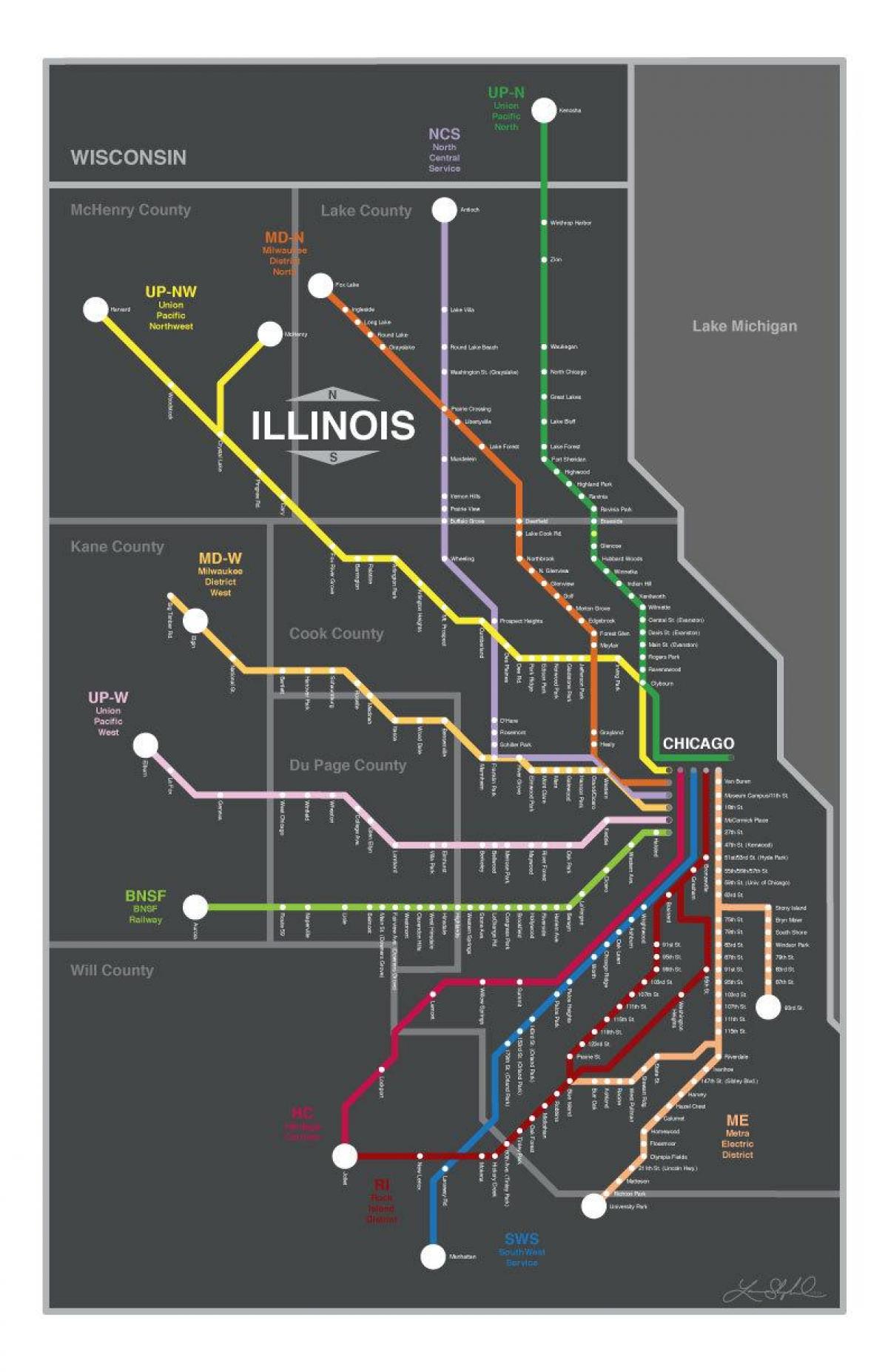 thực bản đồ Chicago