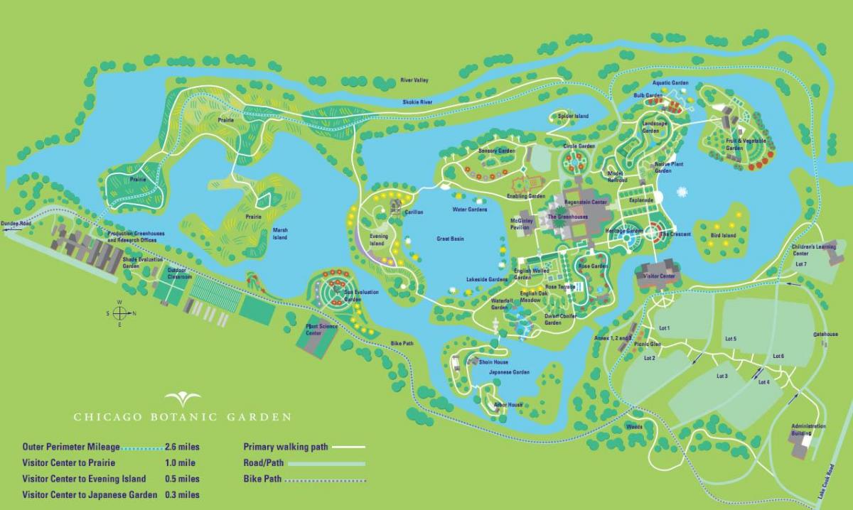 Chicago vườn bách thảo bản đồ