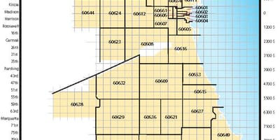 Khu vực Chicago mã bản đồ