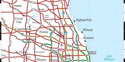 Bản đồ của Chicago il