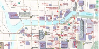 Bản đồ của thành phố của Chicago