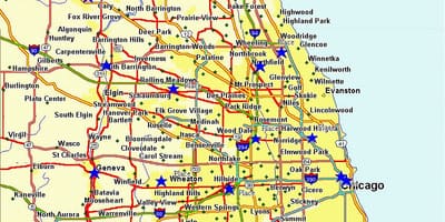 Bản đồ thành phố của Chicago