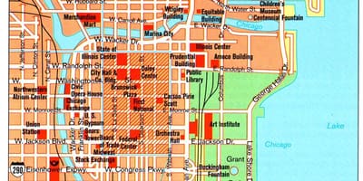 Bản đồ của Chicago hấp dẫn