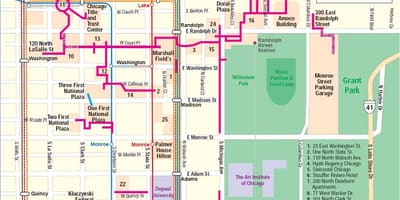Bản đồ của Chicago pedway