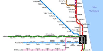 Bản đồ của metro Chicago