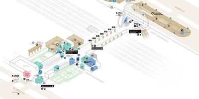 Bản đồ của union station Chicago