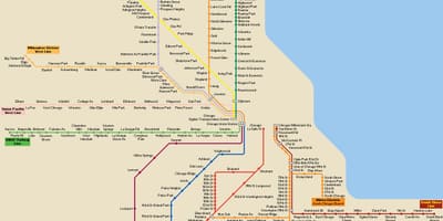 Chicago giao thông công cộng bản đồ