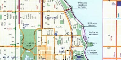Chicago xe đạp lane bản đồ