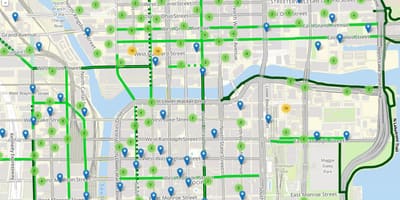 Chicago khu vực đậu xe bản đồ