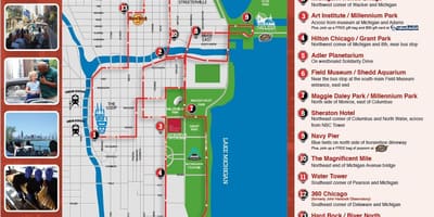 Humvee Chicago bản đồ du lịch