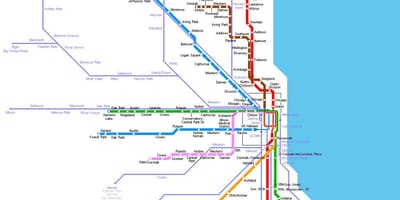 Chicago ga tàu điện ngầm bản đồ
