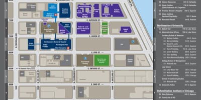 Tây bắc Chicago bản đồ trường